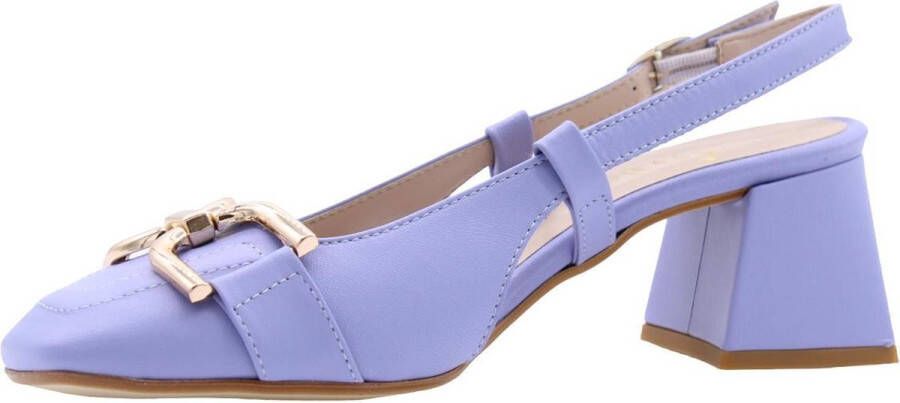 E Mia Peep Toe Peep Heel Purple