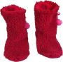 Pantoffel hoog model balletjes Sloffen Rood Polyester Pantoffels Dames Pantoffels meisjes Warme pantoffels Sloffen dames Sloffen meisjes Winter Kerstcadeau Sinterklaas Mode Warm Cozy - Thumbnail 2