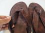 El Jardin Bruine slipper Leatherlook Uitgaan Comfort Teenslipper Donkerbruin - Thumbnail 5