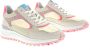 Floris van Floris van Bommel van Floris van Bommel Sneakers Dames Lage sneakers Damesschoenen Leer SFW-10099 mesh Beige combi - Thumbnail 15