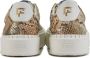 Floris van Floris van Bommel van Floris van Bommel Sneakers Dames Lage sneakers Damesschoenen Leer SFW-10106 print Slangenprint Goud - Thumbnail 11