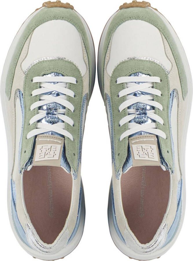 Floris van Floris van Bommel van Floris van Bommel Sneakers Dames Lage sneakers Damesschoenen Suède SFW-10099 Beige combi