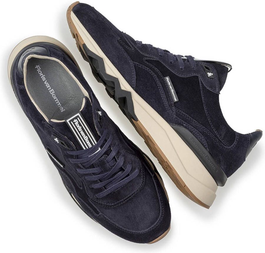 Floris van Floris van Bommel van Floris van Bommel Sneakers Heren Lage sneakers Herenschoenen Suède SFM-10136 Blauw