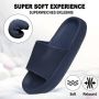 Geweo Slippers EVA Badslippers Unisex Verdikte Lichtgewicht Super Zacht aan je Voeten Anti-Slip en Stevig Voetbed Anti-lawaai Blauw - Thumbnail 3
