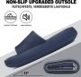 Geweo Slippers EVA Badslippers Unisex Verdikte Lichtgewicht Super Zacht aan je Voeten Anti-Slip en Stevig Voetbed Anti-lawaai Blauw - Thumbnail 4