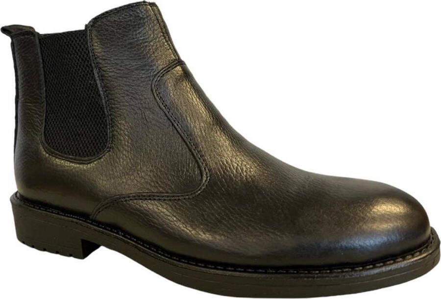 Online Express Herenschoenen- Chelsea Boots- Mannen laarzen 1003- Leather- Zwart