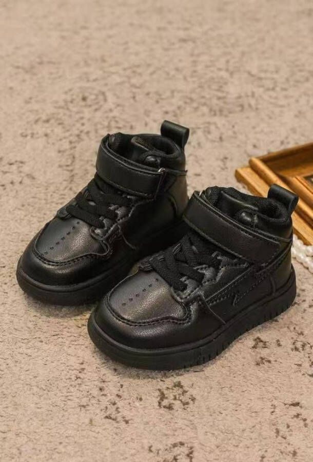 Hoge sneakers voor jongens zwart