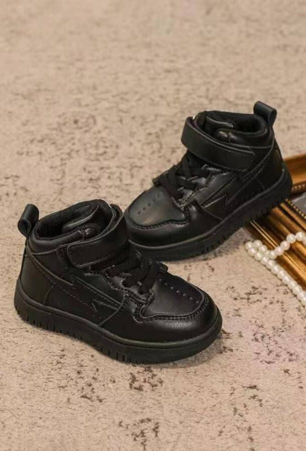 Hoge sneakers voor jongens zwart