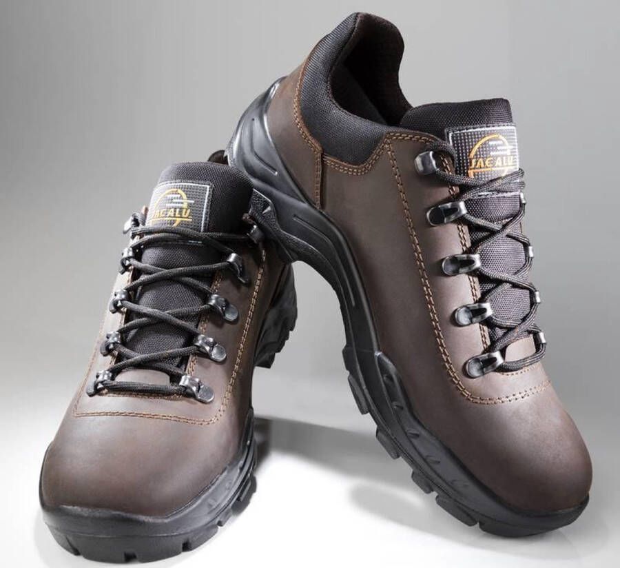Generic Jacalu Wandelschoenen van nubuck leer bruin zwart