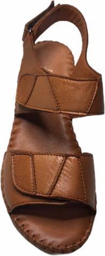 Manlisa 3 velcro dames sandaal s203-301 cognac - Foto 2