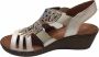 Manlisa dames elastiek sandaal S245-535 beige - Thumbnail 5