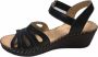 Manlisa dames velcro sandaal S207-7046 zwart - Thumbnail 2