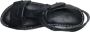 Manlisa 4 cm hoogte lederen comfort velcro sandalen S204-08 zwart - Thumbnail 2