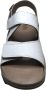 Manlisa platte lederen comfort sandalen velcro's 502 Wit geschikt losse steunzolen - Thumbnail 2