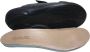 Manlisa platte lederen comfort sandalen velcro's 502 Zwart geschikt losse steunzolen - Thumbnail 4