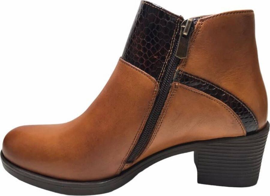 Merkloos Sans marque manlisa snake 5.5 cm haklaarsje W232 7003 camel dk bruin - Foto 2