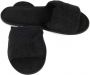 Open Sauna Slippers Zwart41-42 badslippers hotel wellness slippers badstof slippers met anti slipzool - Thumbnail 2