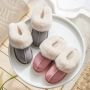 Heavency® Pantoffels en Fluffy Open Sloffen met Pluche Voering Antislip Zool – Heavency ® Beige - Thumbnail 2