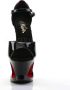 Pleaser MOON-760FH Sandaal met enkelband Paaldans schoenen Paaldans schoenen 40 Shoes Zwart Rood - Thumbnail 3