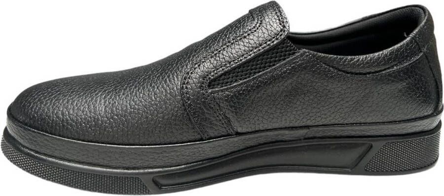 Merkloos Sans marque Schoenen Heren instapper schoenen Comfort schoenen 016 Leather Zwart - Foto 2