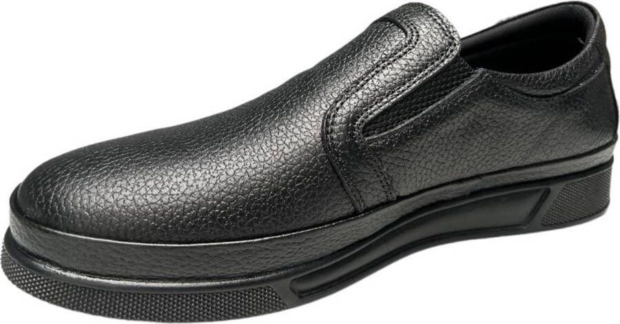 Merkloos Sans marque Schoenen Heren instapper schoenen Comfort schoenen 016 Leather Zwart - Foto 4