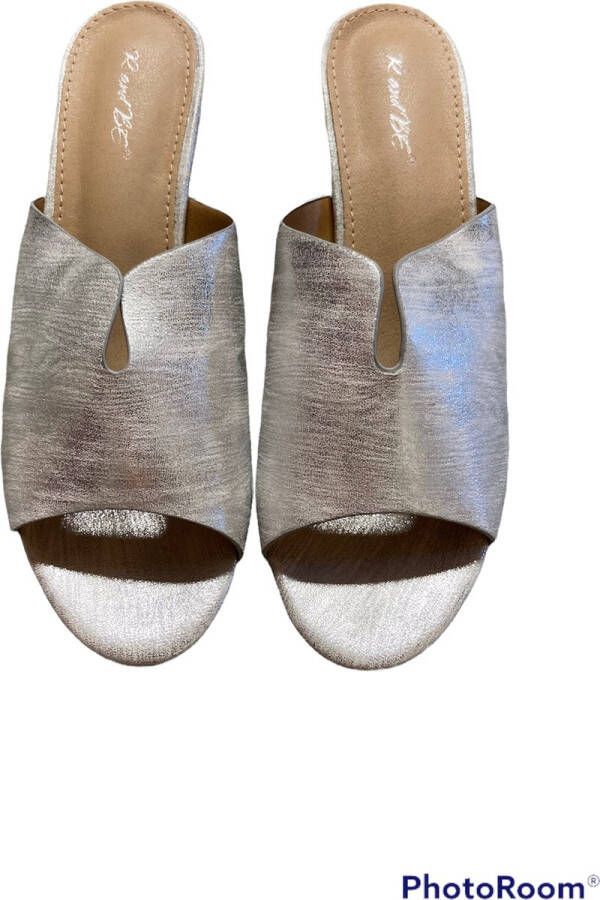 Schoenen muiltjes zilverkleurig