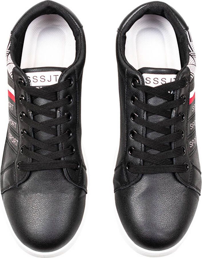 Sneaker zwart PU leather unisex - Foto 2