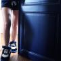 Sneakers sloffen pantoffels blauw zwart wit voor dames LG (39-41 5) - Thumbnail 3
