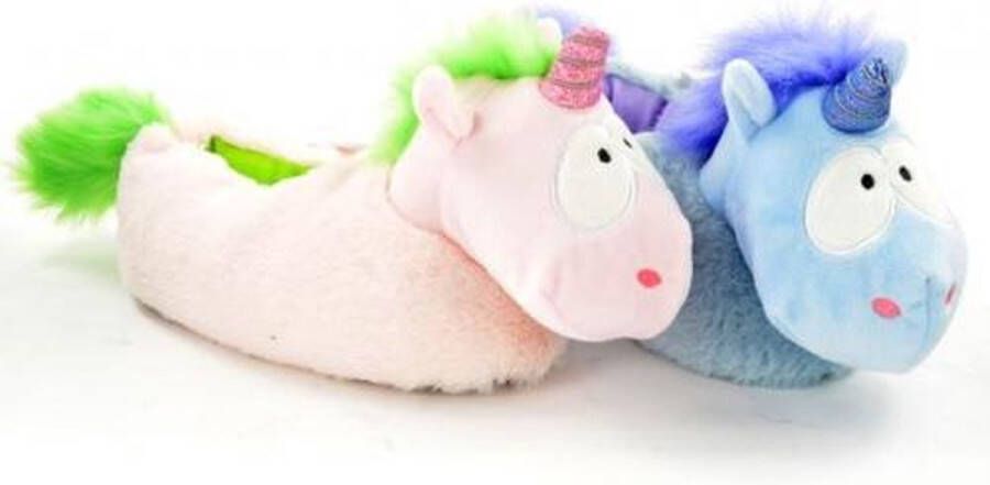 Unicorn dieren pantoffel blauw