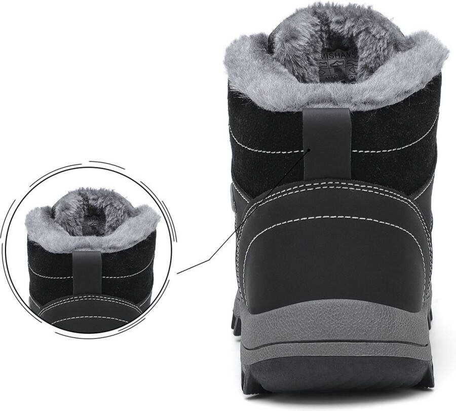 Unisex Winter Enkelboots Waterdicht Antislip Sneeuwlaarzen Perfect voor winterse activiteiten Zwart