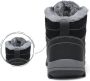 Unisex Winter Enkelboots Waterdicht Antislip Sneeuwlaarzen Perfect voor winterse activiteiten Zwart - Thumbnail 4