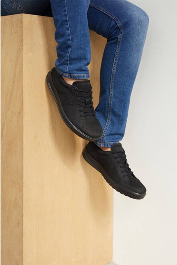 ECCO Byway sneakers zwart Nubuck Heren