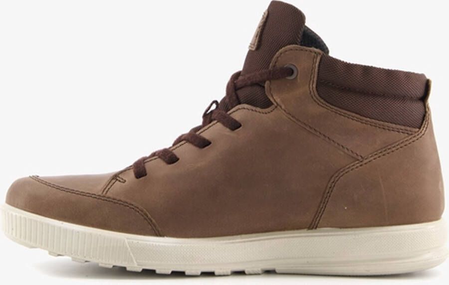 ECCO Ennio hoge leren heren sneakers Bruin Uitneembare zool - Foto 5