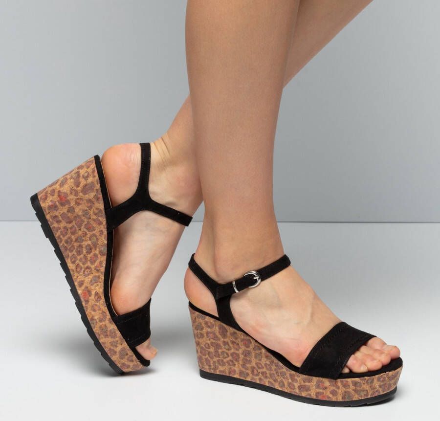 Ecco Sleehaksandaaltjes FLOWT WEDGE LX W sandaal zomerschoen klitschoen met wig-hak - Foto 11