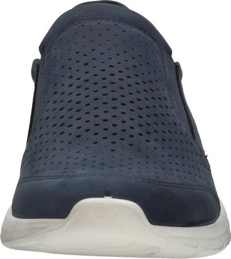 ECCO Irving leren heren instappers Blauw Uitneembare zool