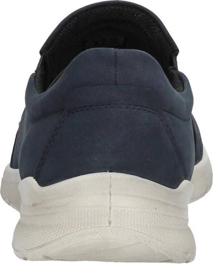 ECCO Irving leren heren instappers Blauw Uitneembare zool