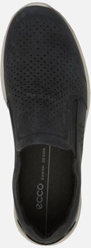 ECCO Irving leren heren instappers Blauw Uitneembare zool
