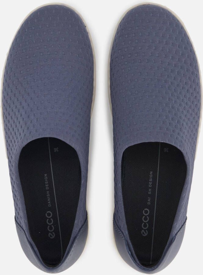 ECCO Soft 2.0 Instapper blauw Textiel Dames