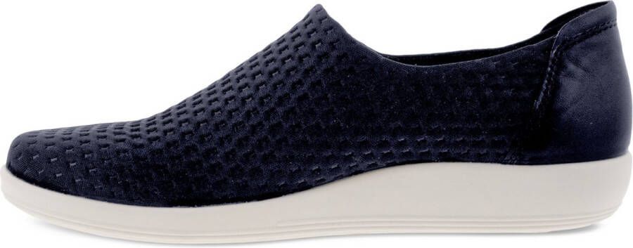 ECCO Soft 2.0 Instapper blauw Textiel Dames