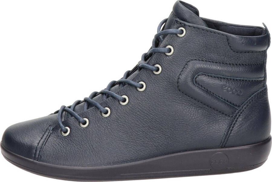 ECCO Soft 2.0 veterboots blauw Leer Dames - Foto 3