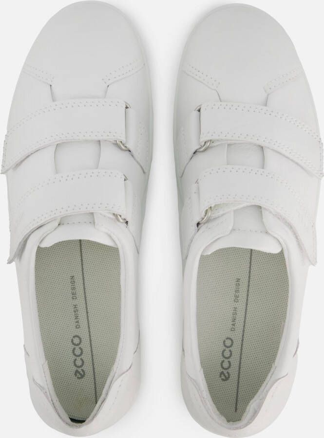 ECCO Soft 2.0 Sneakers Wit Leer Dames