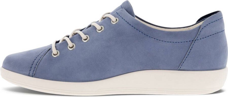 ECCO Soft 2.0 Veterschoenen blauw Textiel Dames