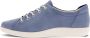 ECCO Soft 2.0 W Veterschoenen blauw Nubuck Dames - Thumbnail 3