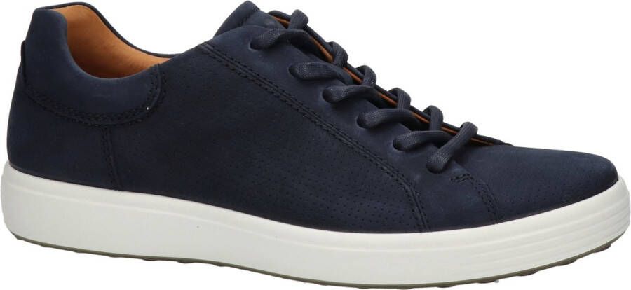 ECCO Soft 7 Sneakers Blauw Nubuck Heren