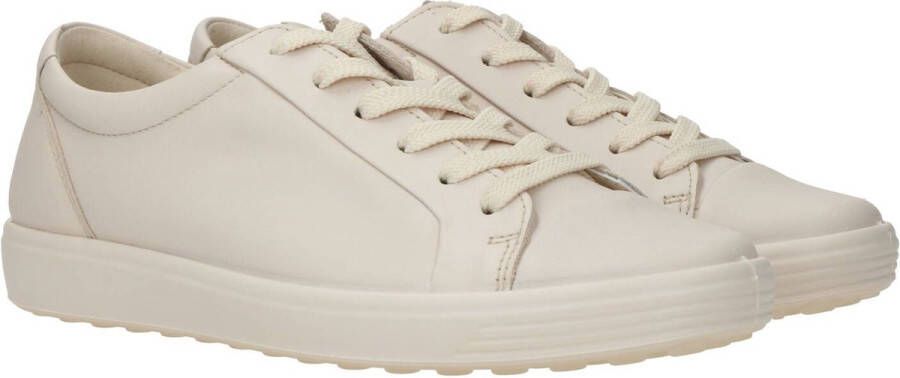 ECCO Soft 7 W veterschoenen beige Textiel Dames