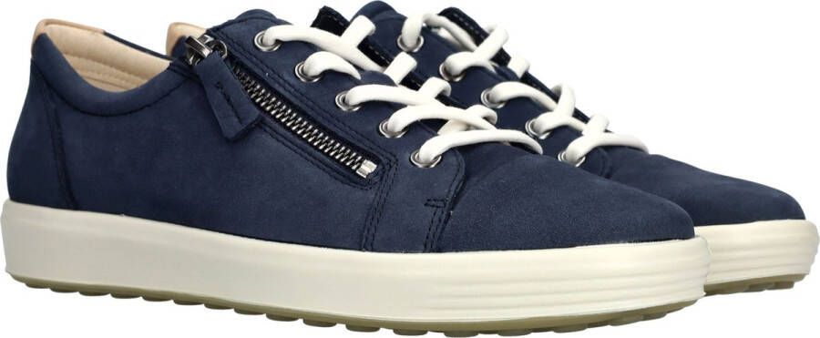 ECCO Soft 7 W Veterschoenen blauw Textiel Dames - Foto 5