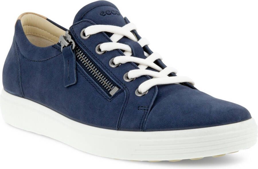 ECCO Soft 7 W Veterschoenen blauw Textiel Dames - Foto 7