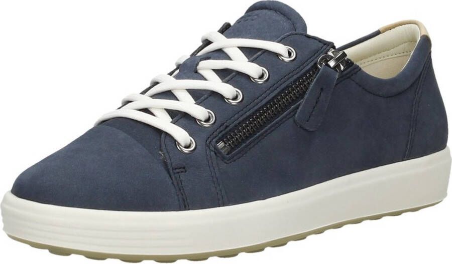 ECCO Soft 7 W Veterschoenen blauw Textiel Dames - Foto 9