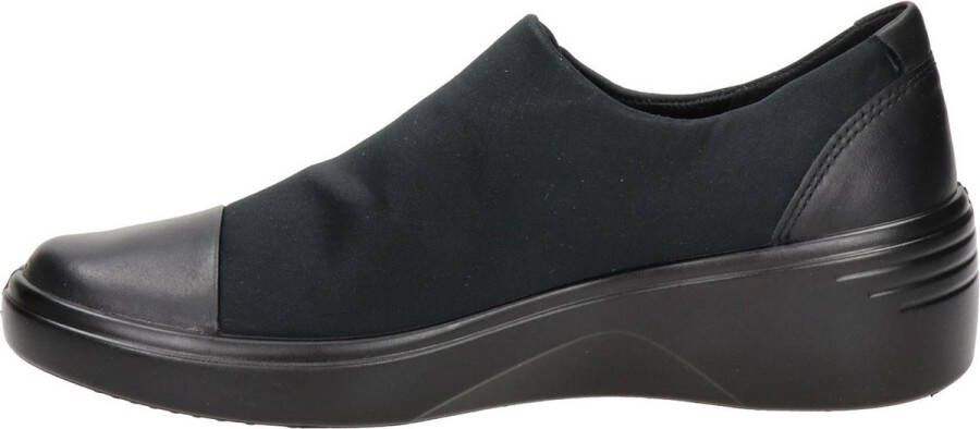 ECCO Soft 7 Wedge Dames Instappers Zwart