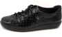 ECCO Soft Classic dames veterschoenen crocoprint Zwart Echt leer Uitneembare zool - Thumbnail 8